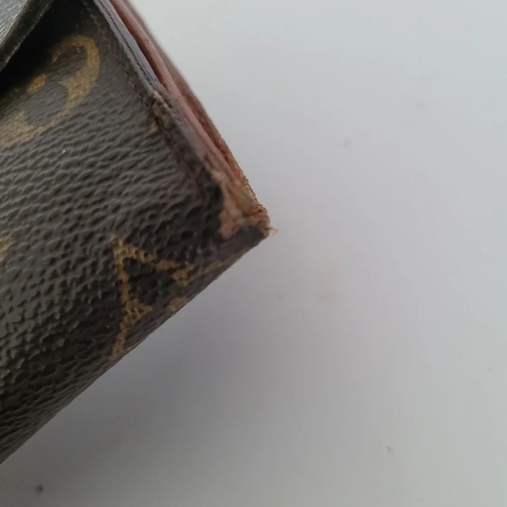Louis Vuitton Monogram Porte-Monnaie Billets Trifold Wallet Brown SD0968 USA